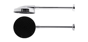 Conjunto de ducha negro-cromado plato grande